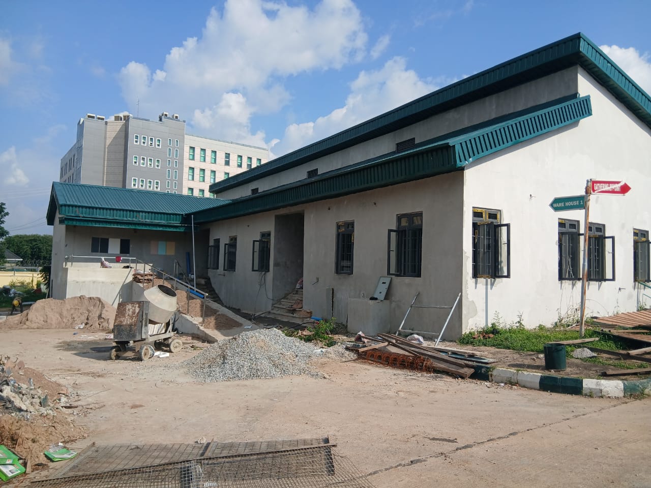 NIMC SAT Office Facility building exterior during construction