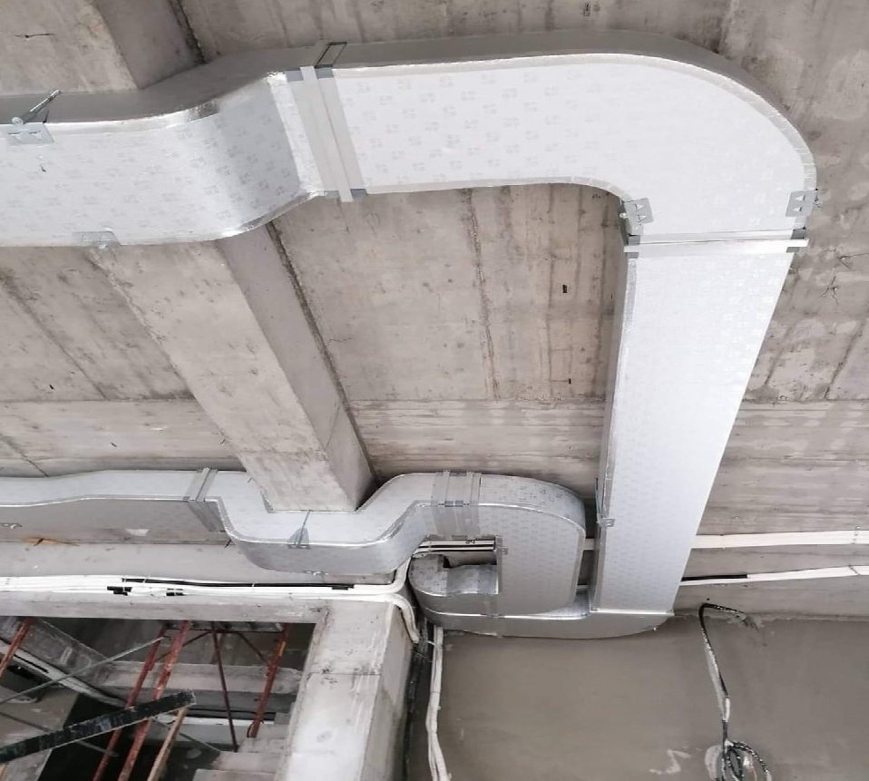 Industrial cold storage warehouse interior